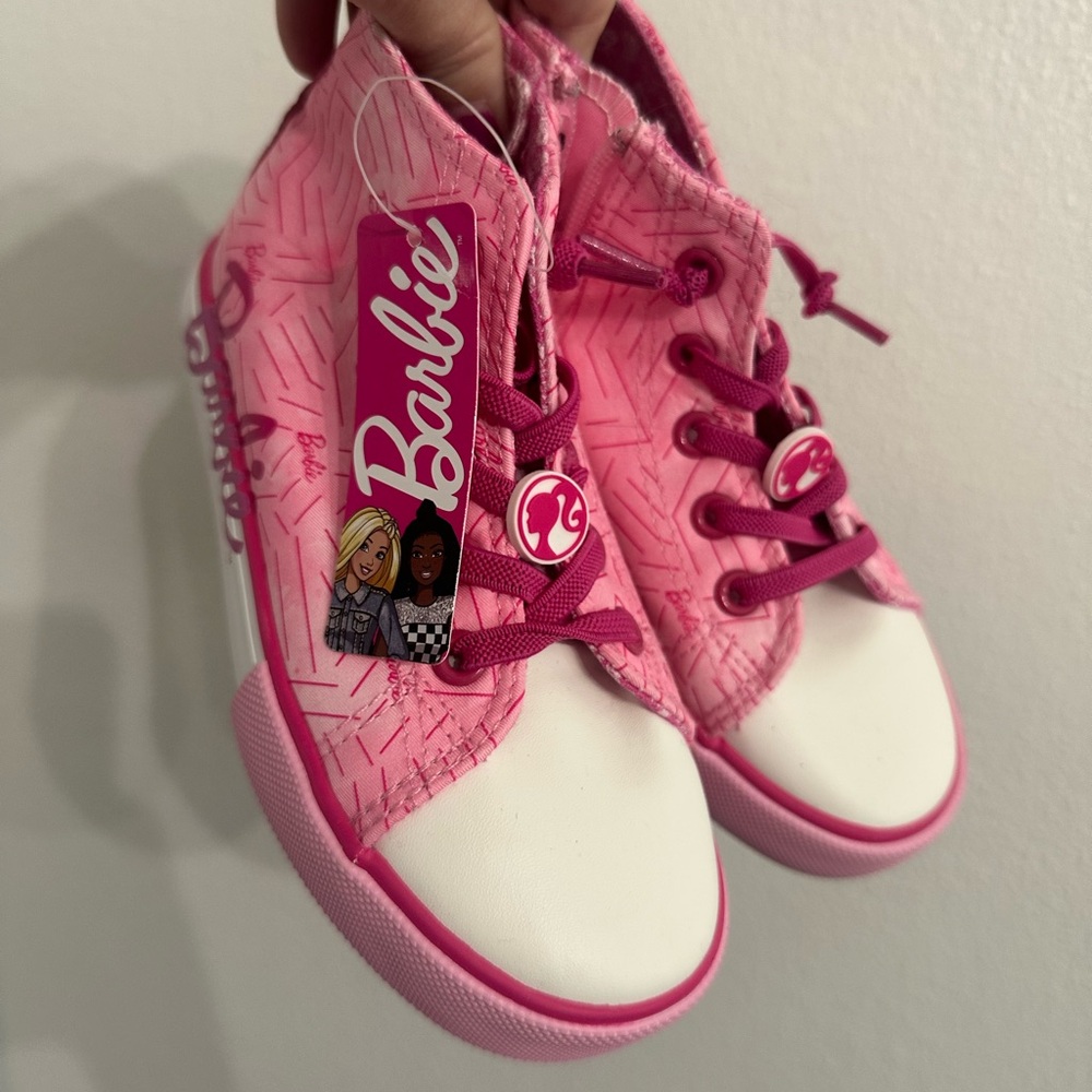 Barbie Kids' Pink High-Top Sneakers 12